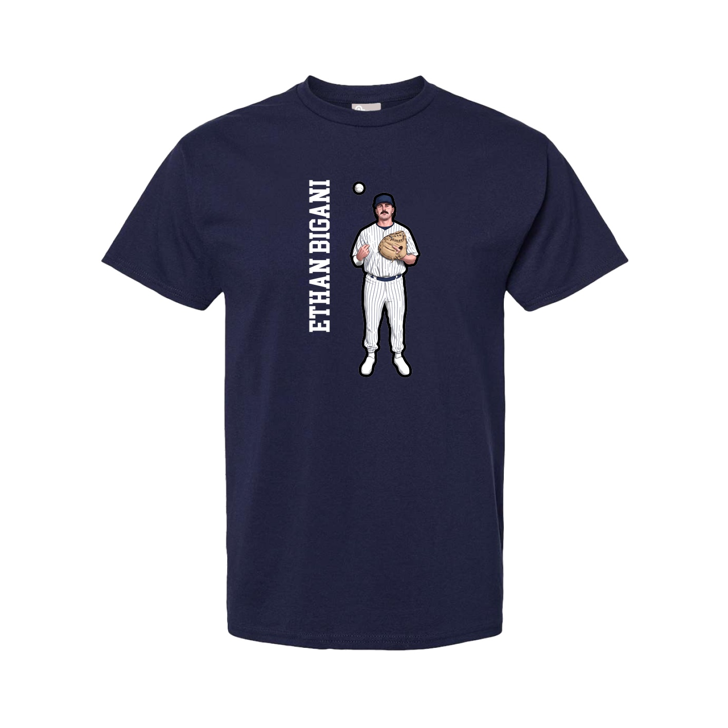 Youth Tee — Name Vertical in Navy