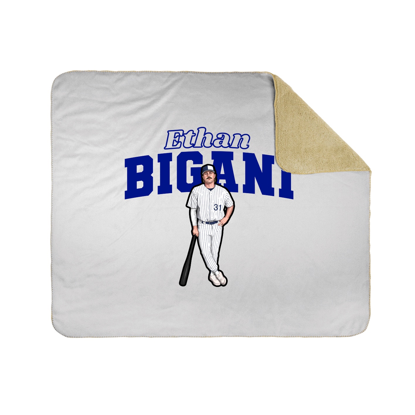 Throw Blanket — Name Arch in White