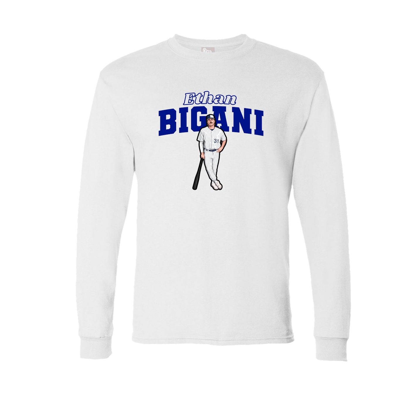 Long Sleeve Tee — Name Arch in White