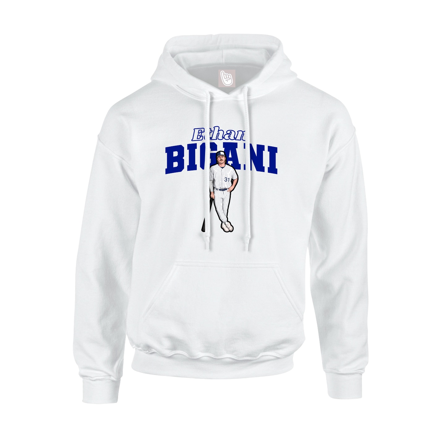 Hoodie — Name Arch in White