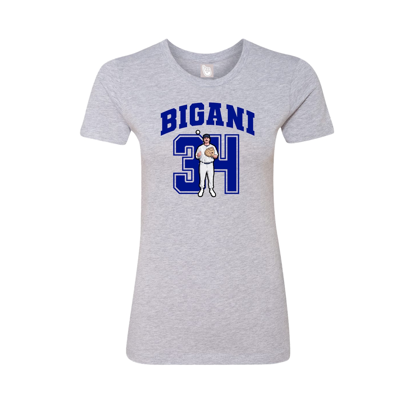Fitted Women's Tee — Number in Grey