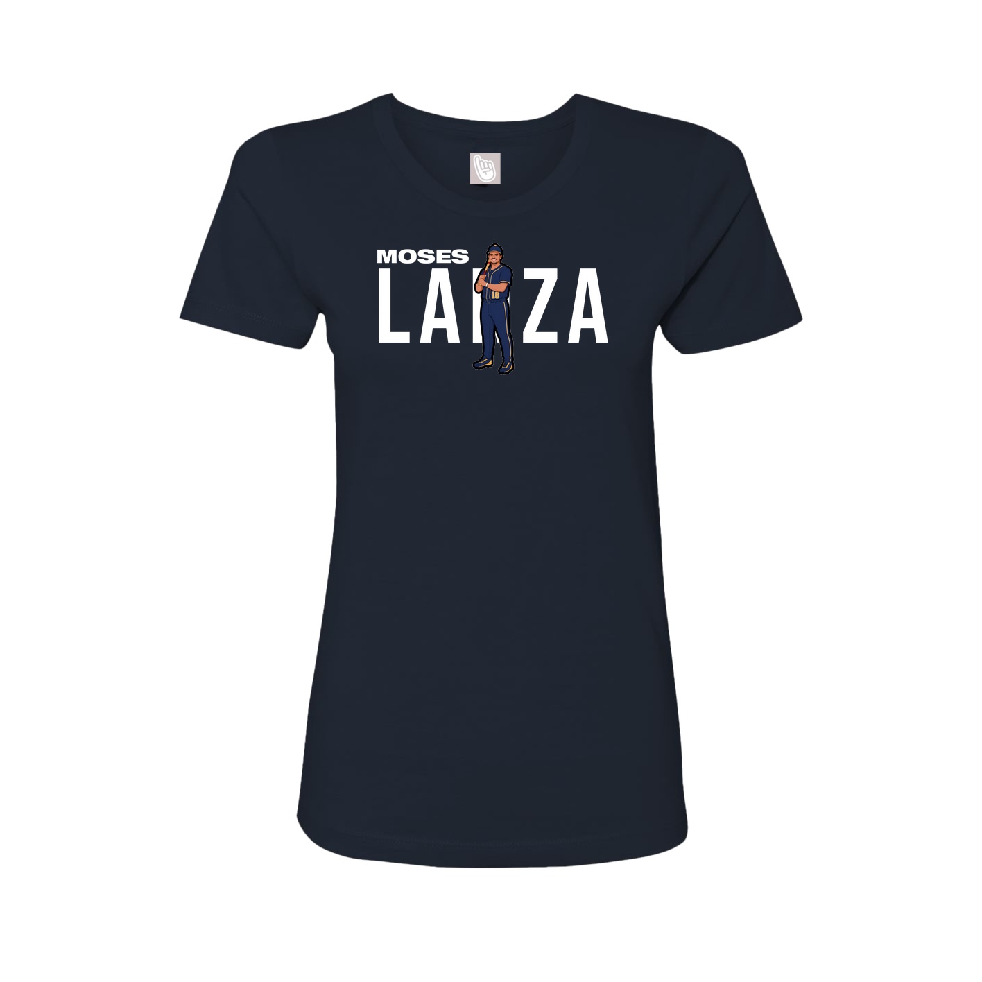 Fitted Women's Tee — Player Name in Navy