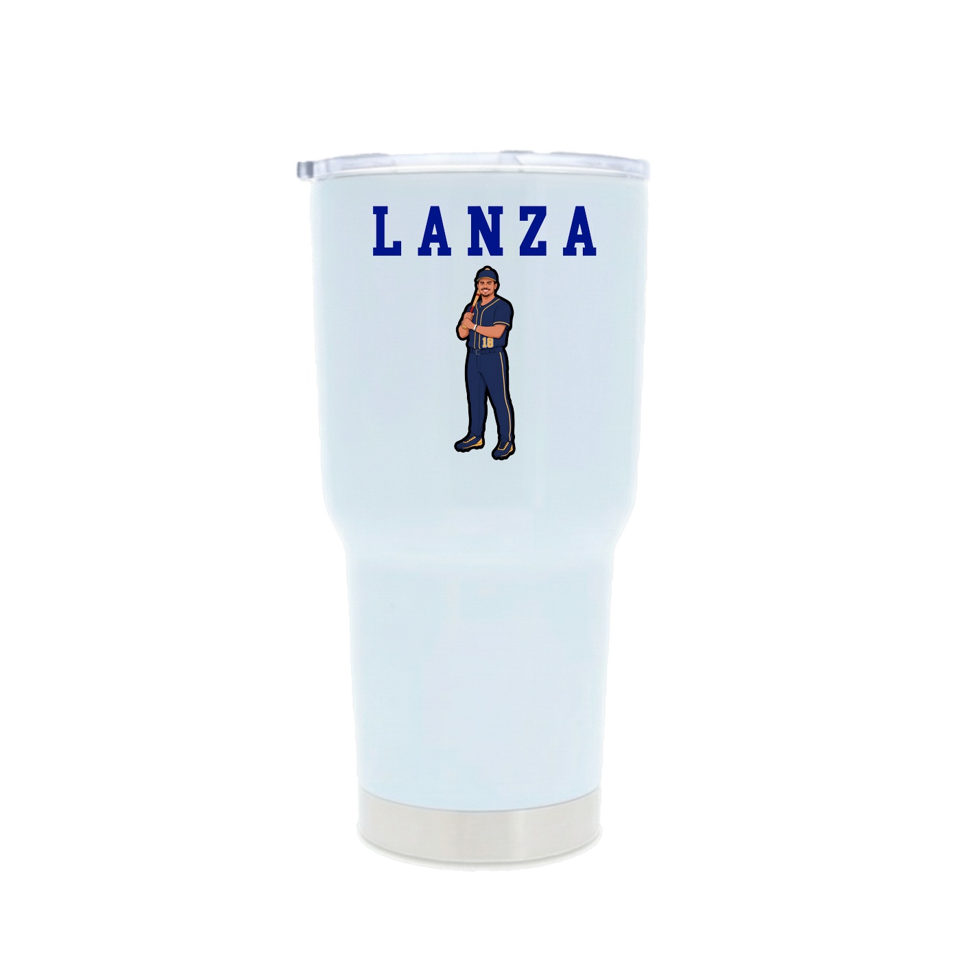 30oz Stainless Steel Tumbler — Shirsey in White