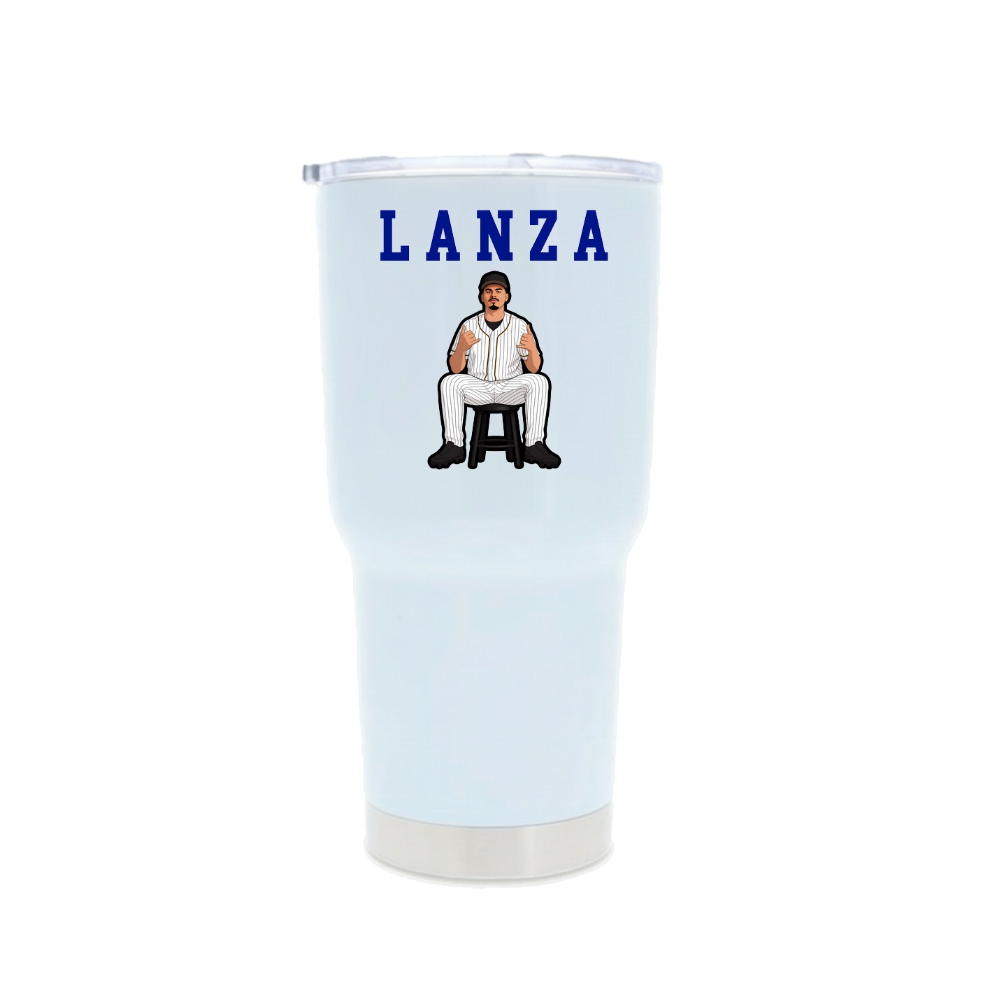 30oz Stainless Steel Tumbler — Shirsey in White