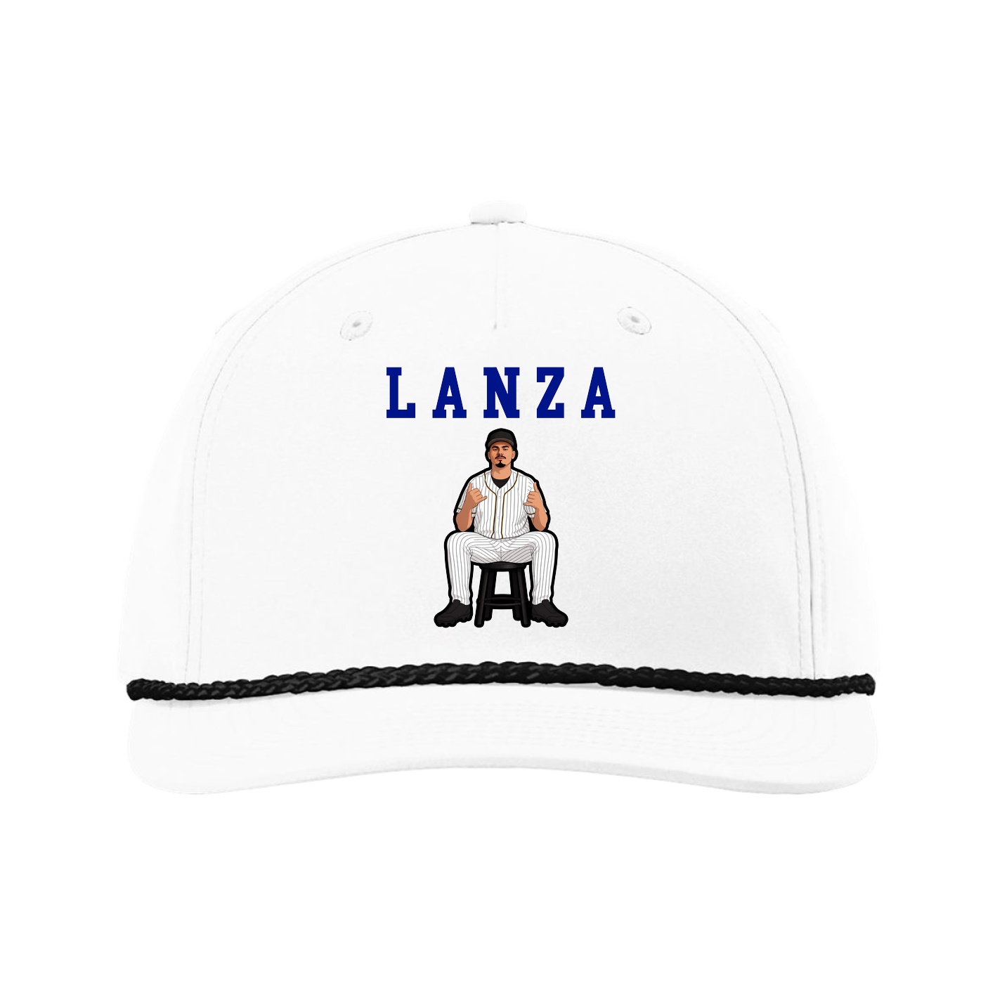 Five-Panel Classic Rope Cap — Shirsey in White