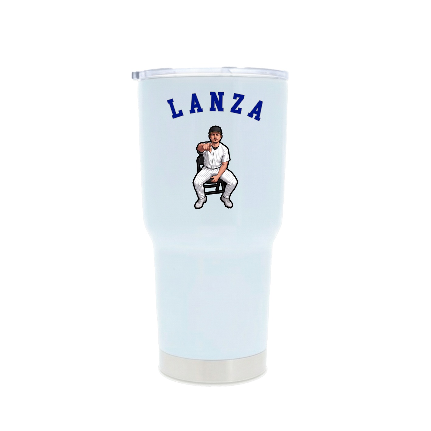 30oz Stainless Steel Tumbler — Shirsey Arch in White