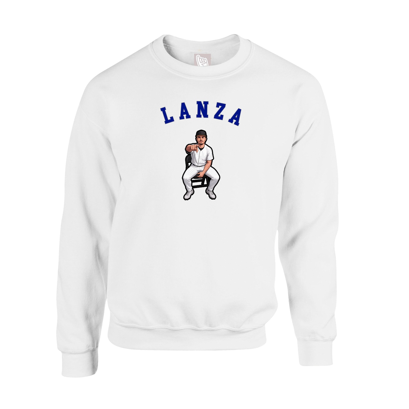 Fleece Crew — Shirsey Arch in White
