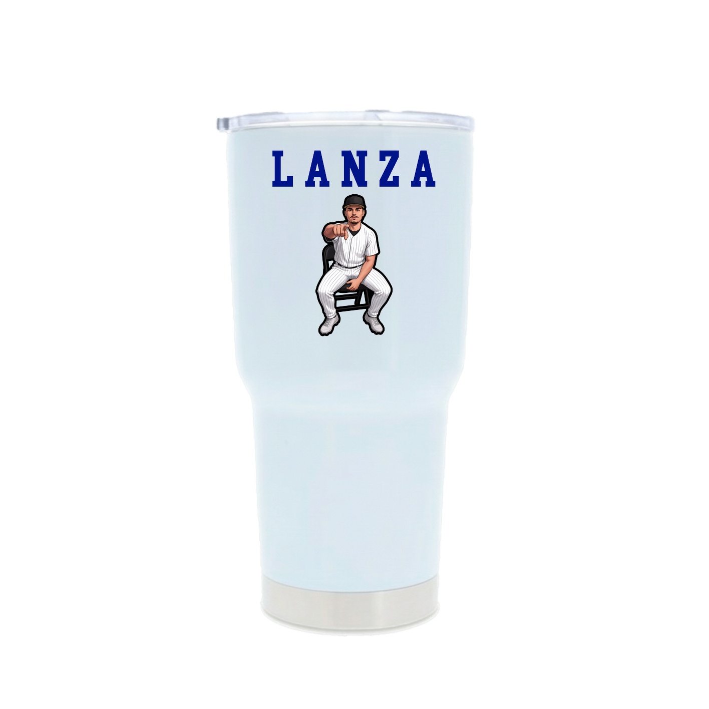 30oz Stainless Steel Tumbler — Shirsey in White