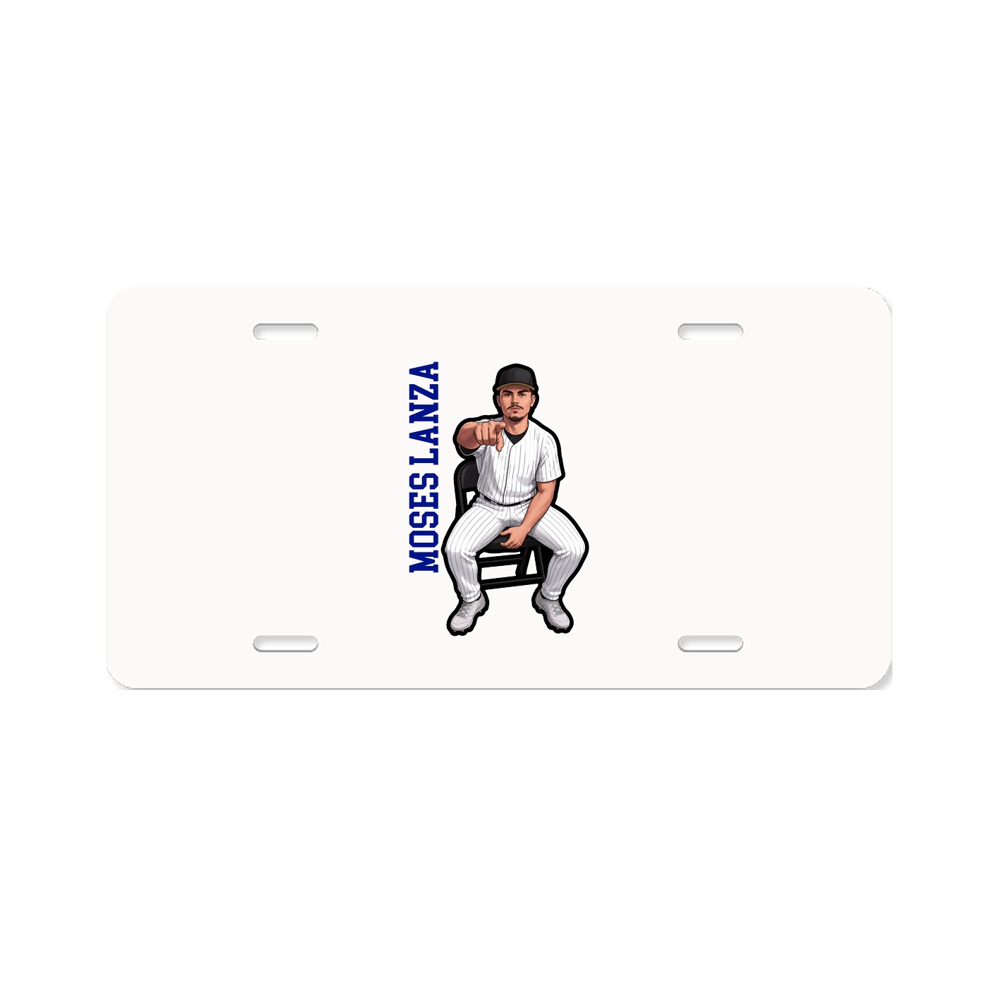 License Plate — Name Vertical in Classic