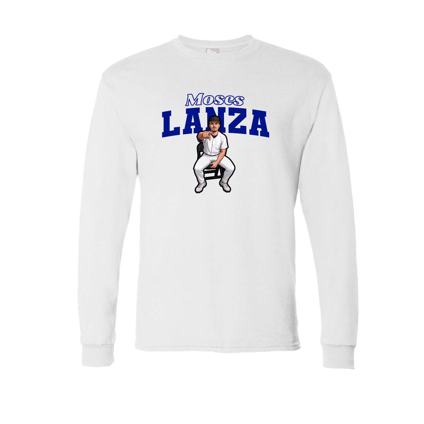 Long Sleeve Tee — Name Arch in White