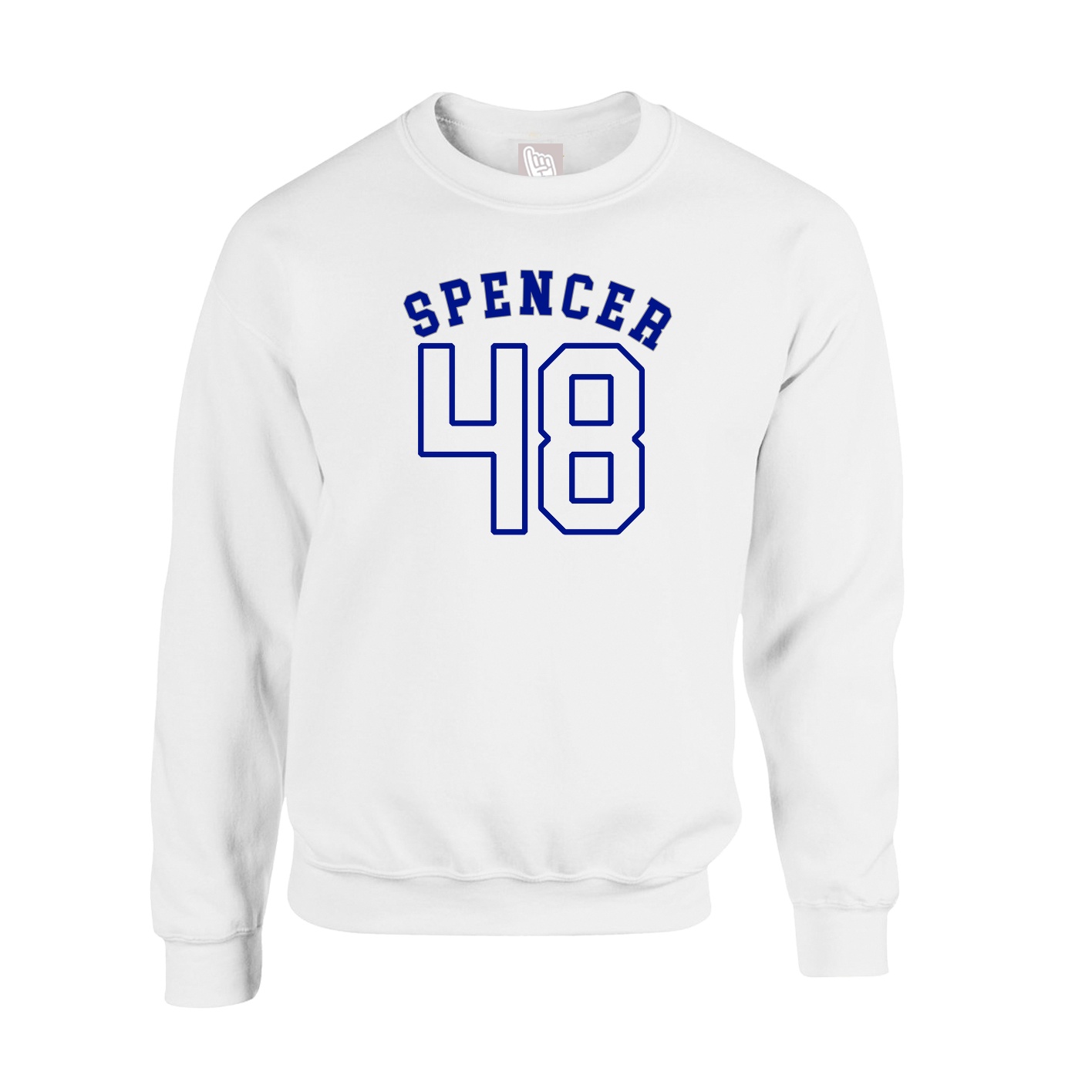 Fleece Crew — Shirsey Arch in White