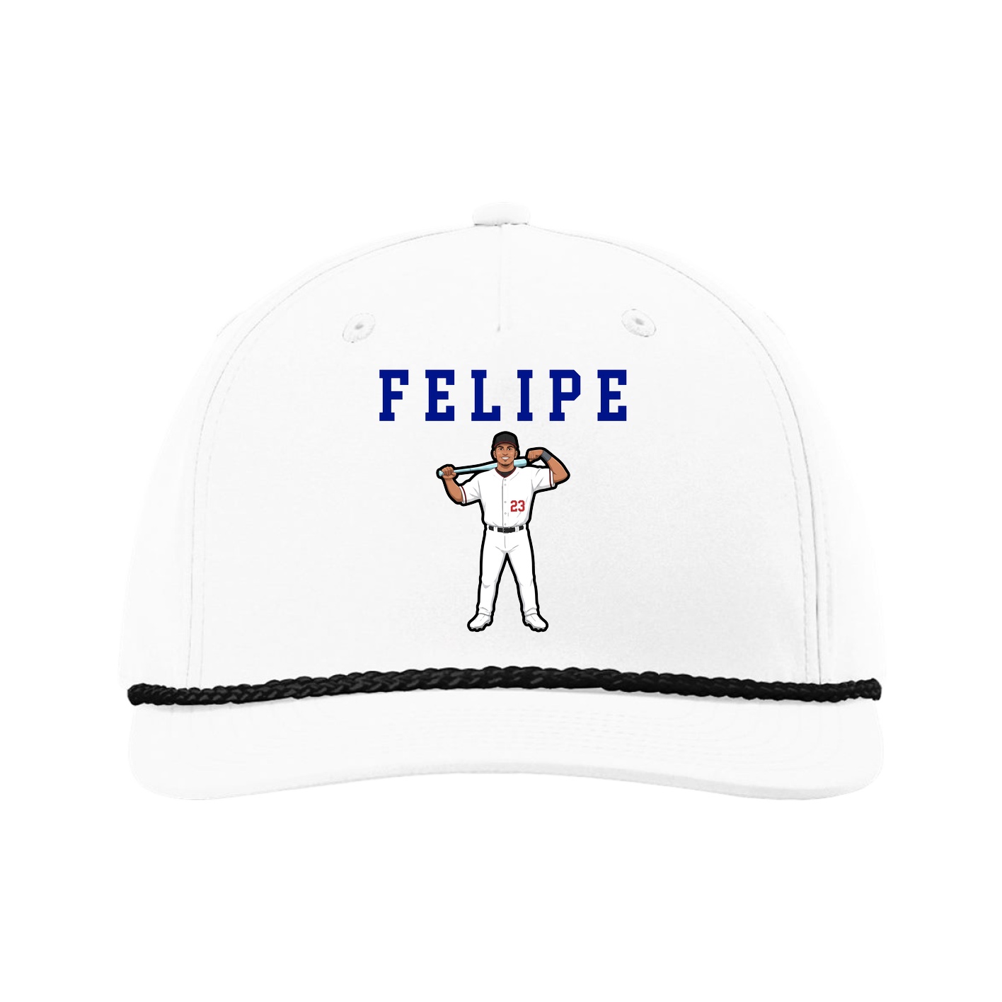 Five-Panel Classic Rope Cap — Shirsey in White