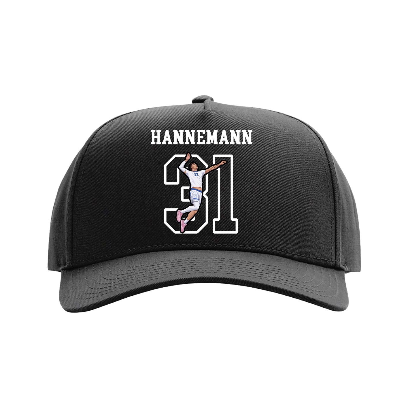 Full Fabric Five-Panel Champ Cap — Shirsey in Black