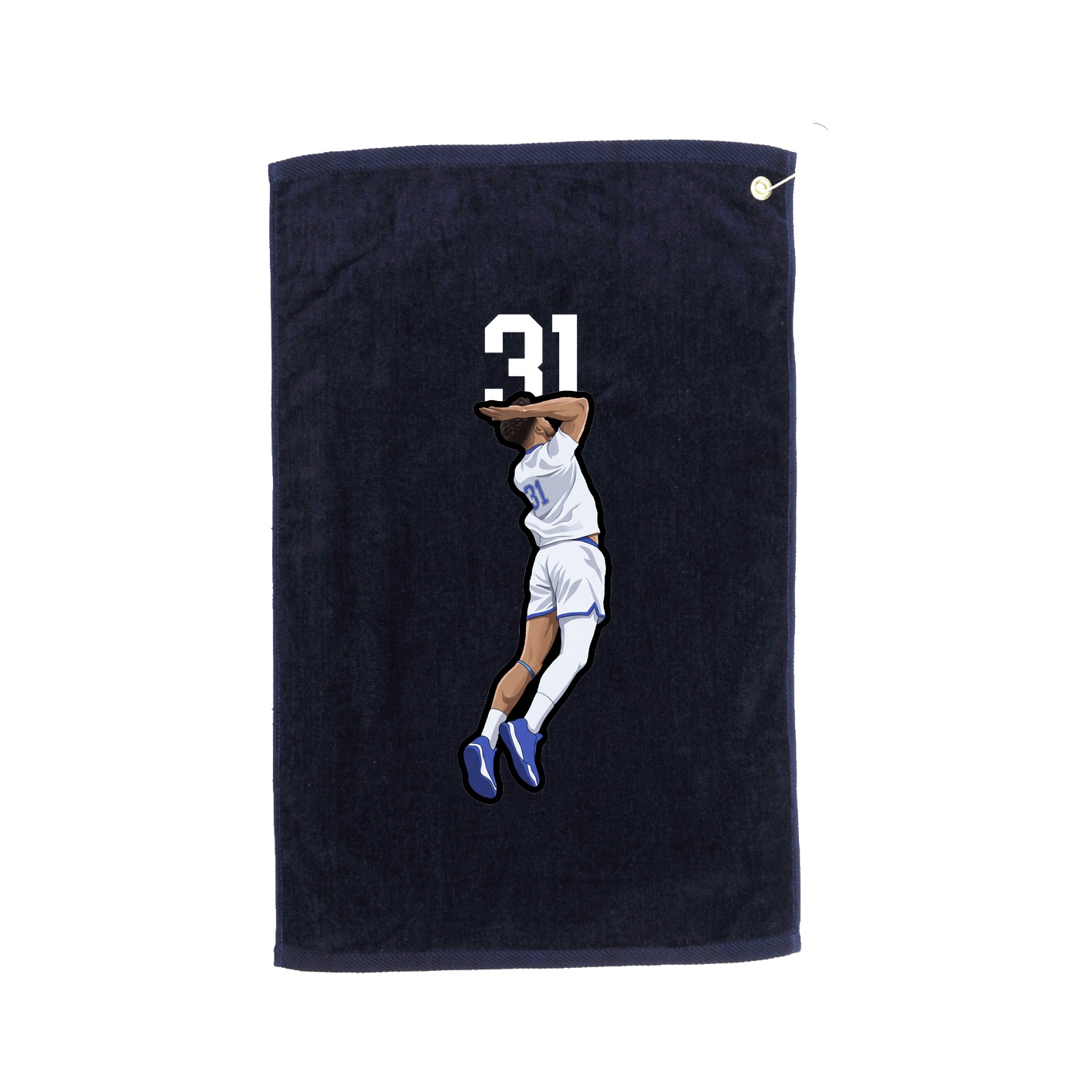 Golf Towel — Number Top in Navy
