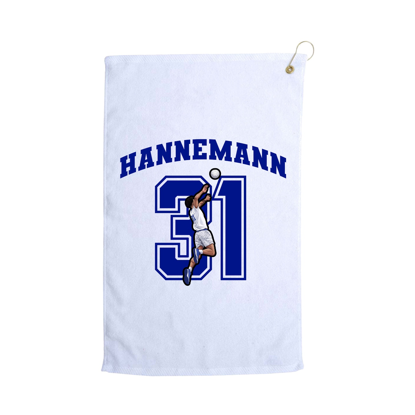 Golf Towel — Number in White