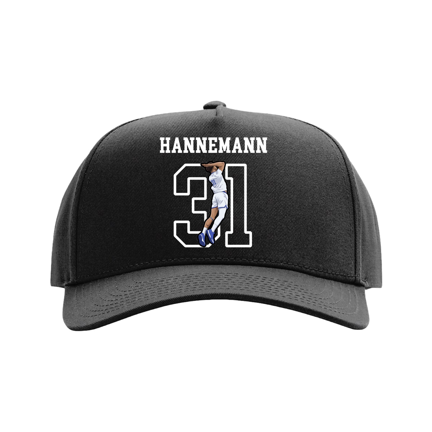 Full Fabric Five-Panel Champ Cap — Shirsey in Black