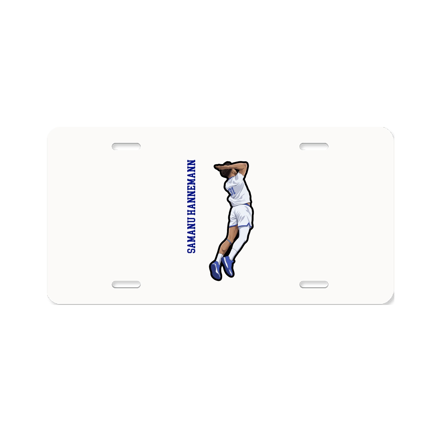 License Plate — Name Vertical in Classic