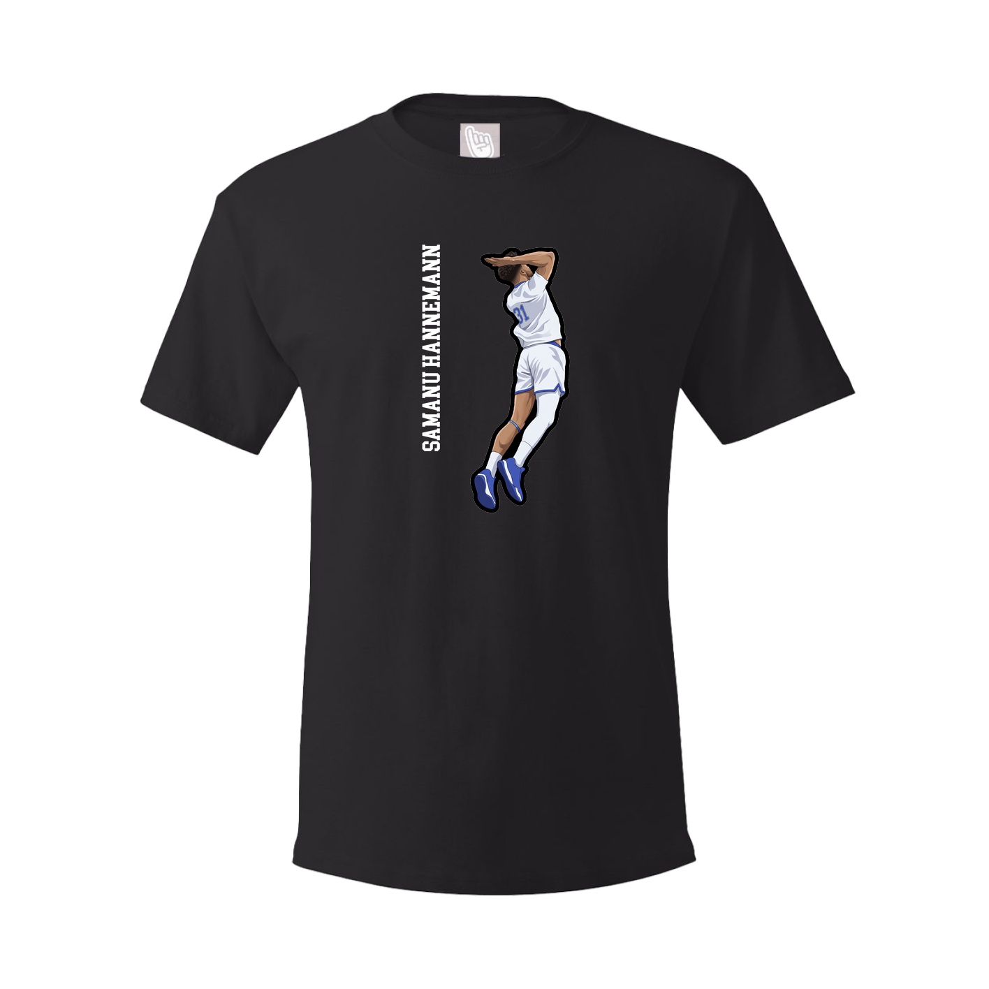 Youth Tee — Name Vertical in Black