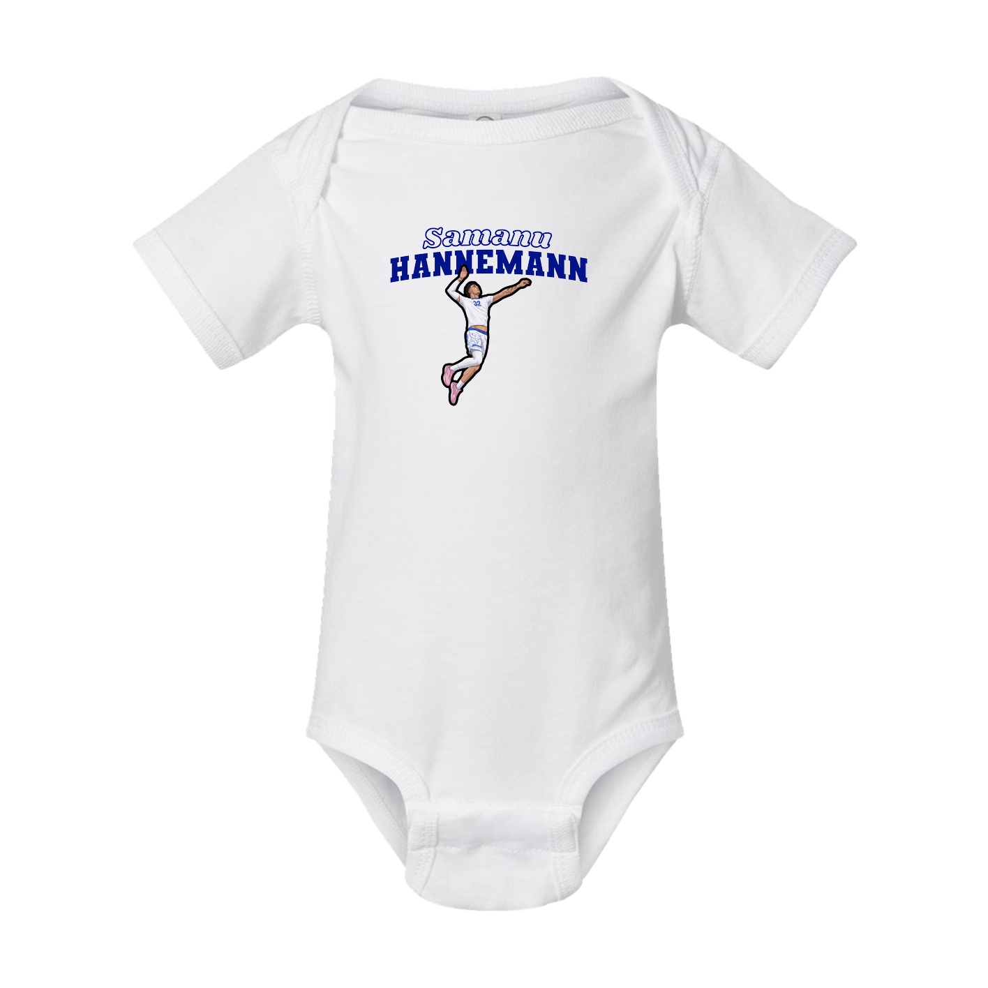 Baby Onesie — Name Arch in White