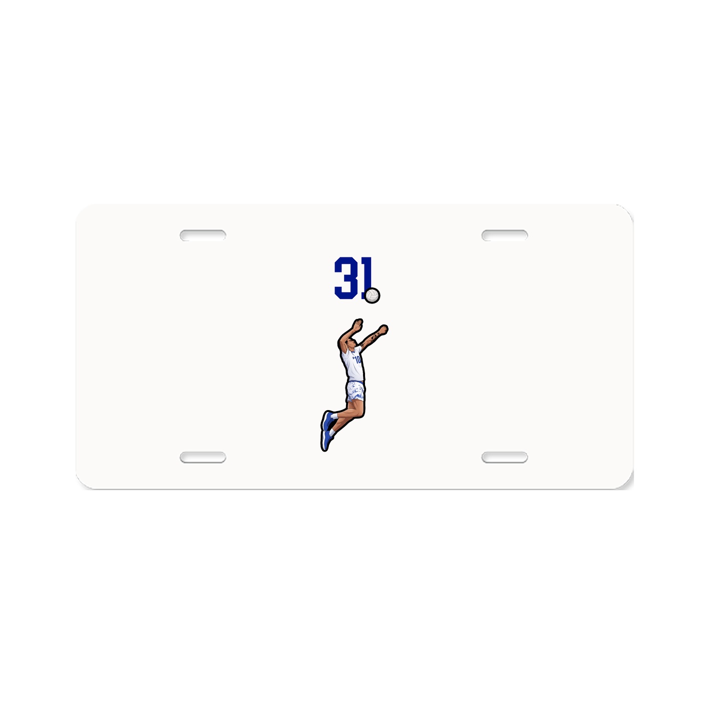 License Plate — Number Top in Classic