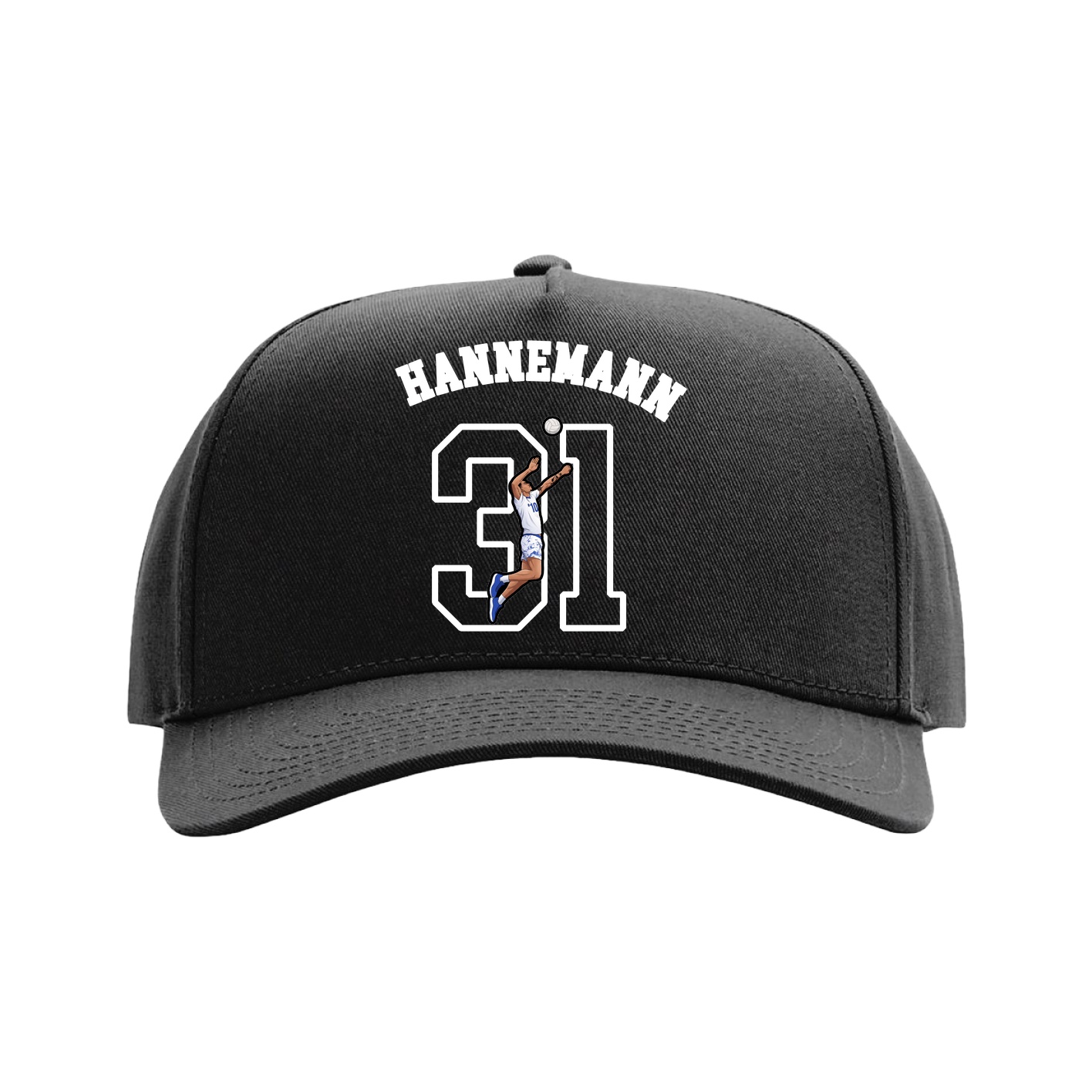 Full Fabric Five-Panel Champ Cap — Shirsey Arch in Black