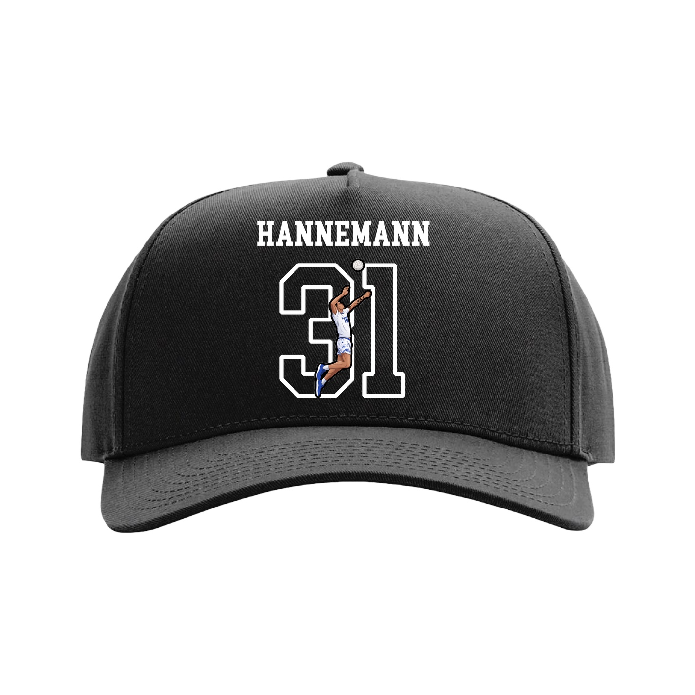 Full Fabric Five-Panel Champ Cap — Shirsey in Black
