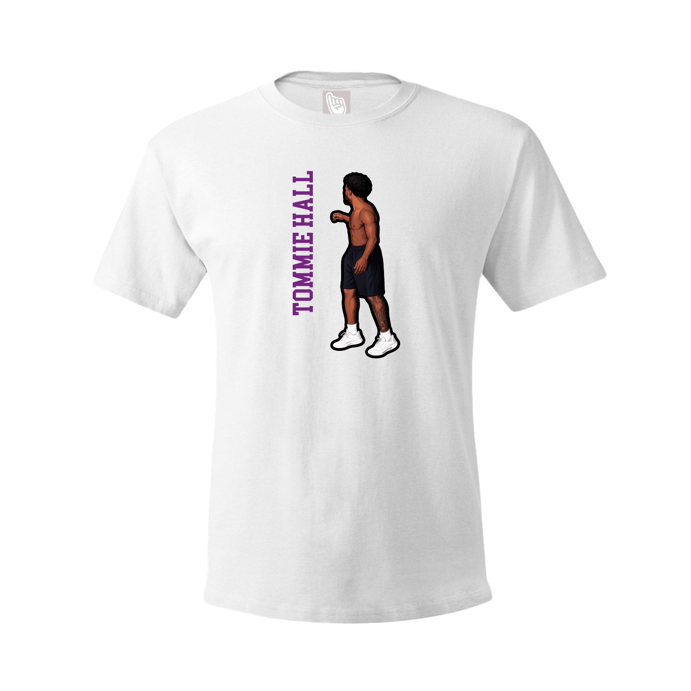 Youth Tee — Name Vertical in White