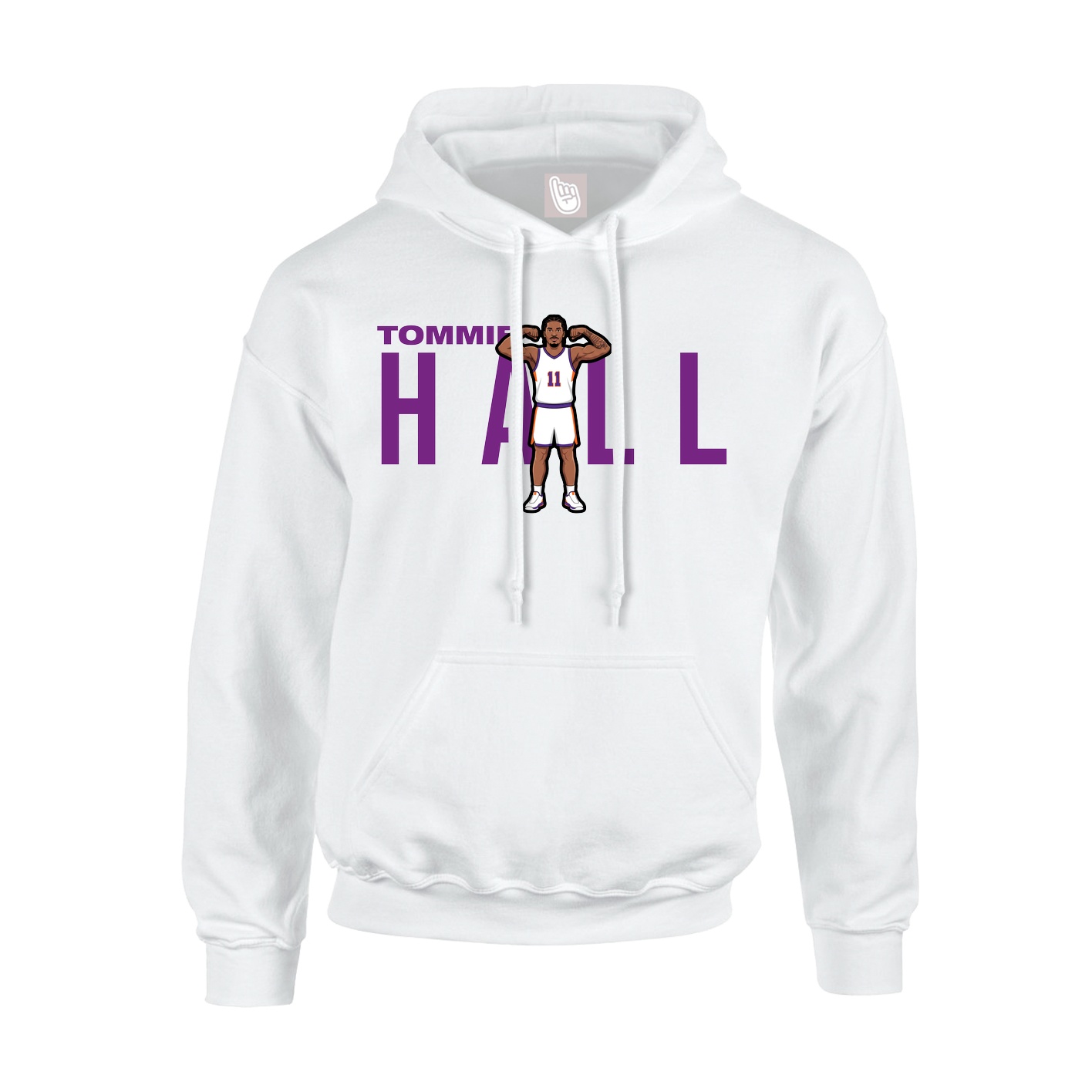 Youth Hoodie — Player Name in White