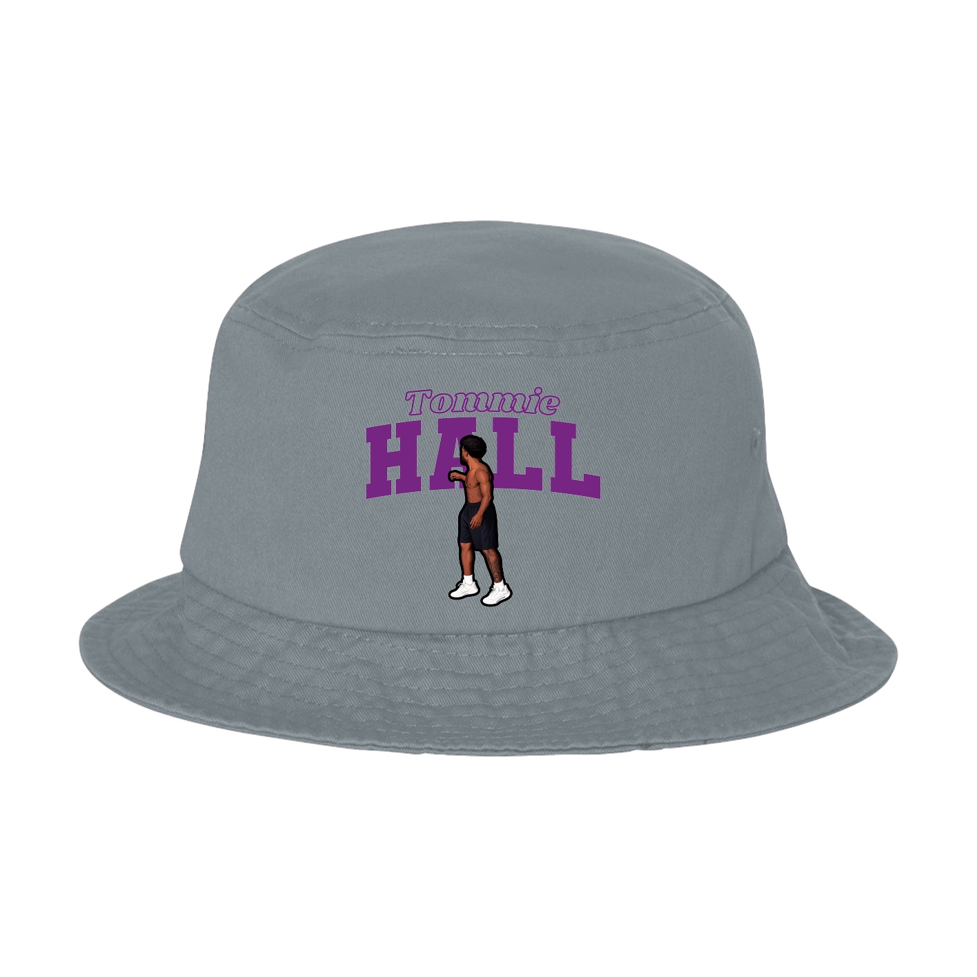Bucket Cap — Name Arch in Grey