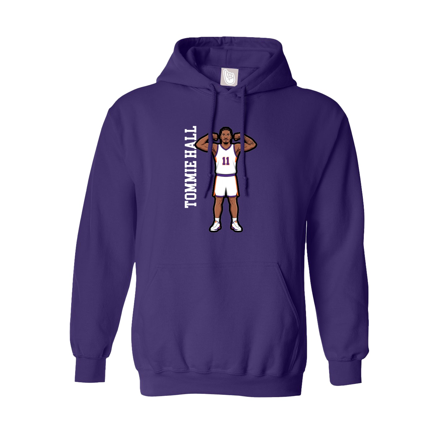 Hoodie — Name Vertical in Purple
