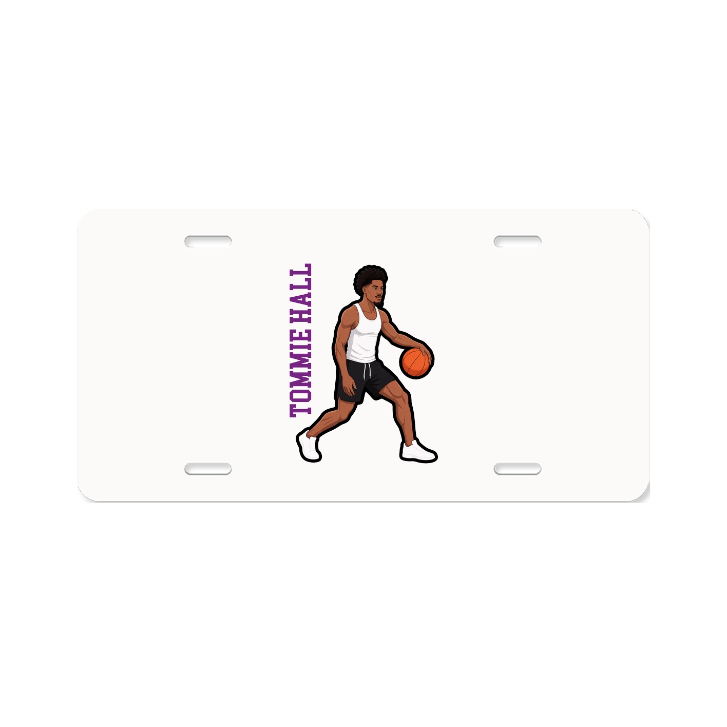 License Plate — Name Vertical in Classic