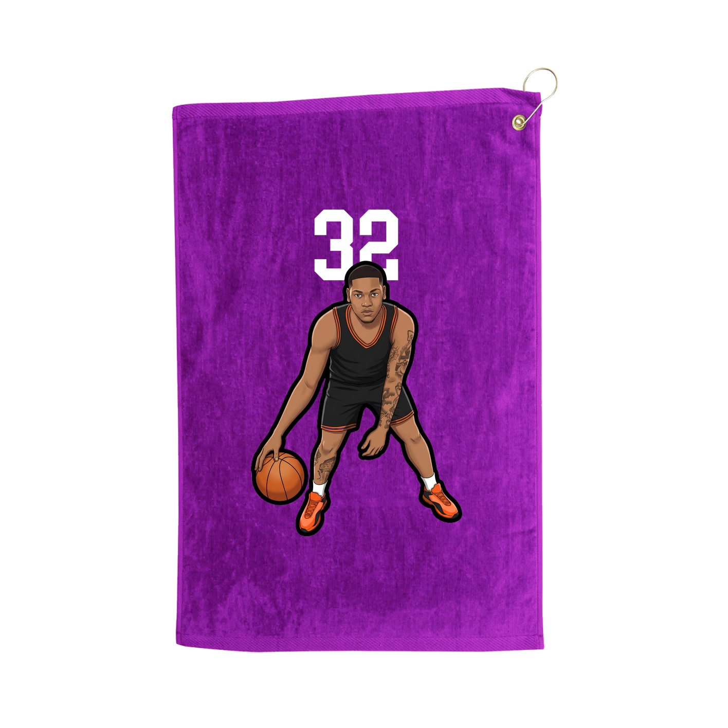 Golf Towel — Number Top in Purple