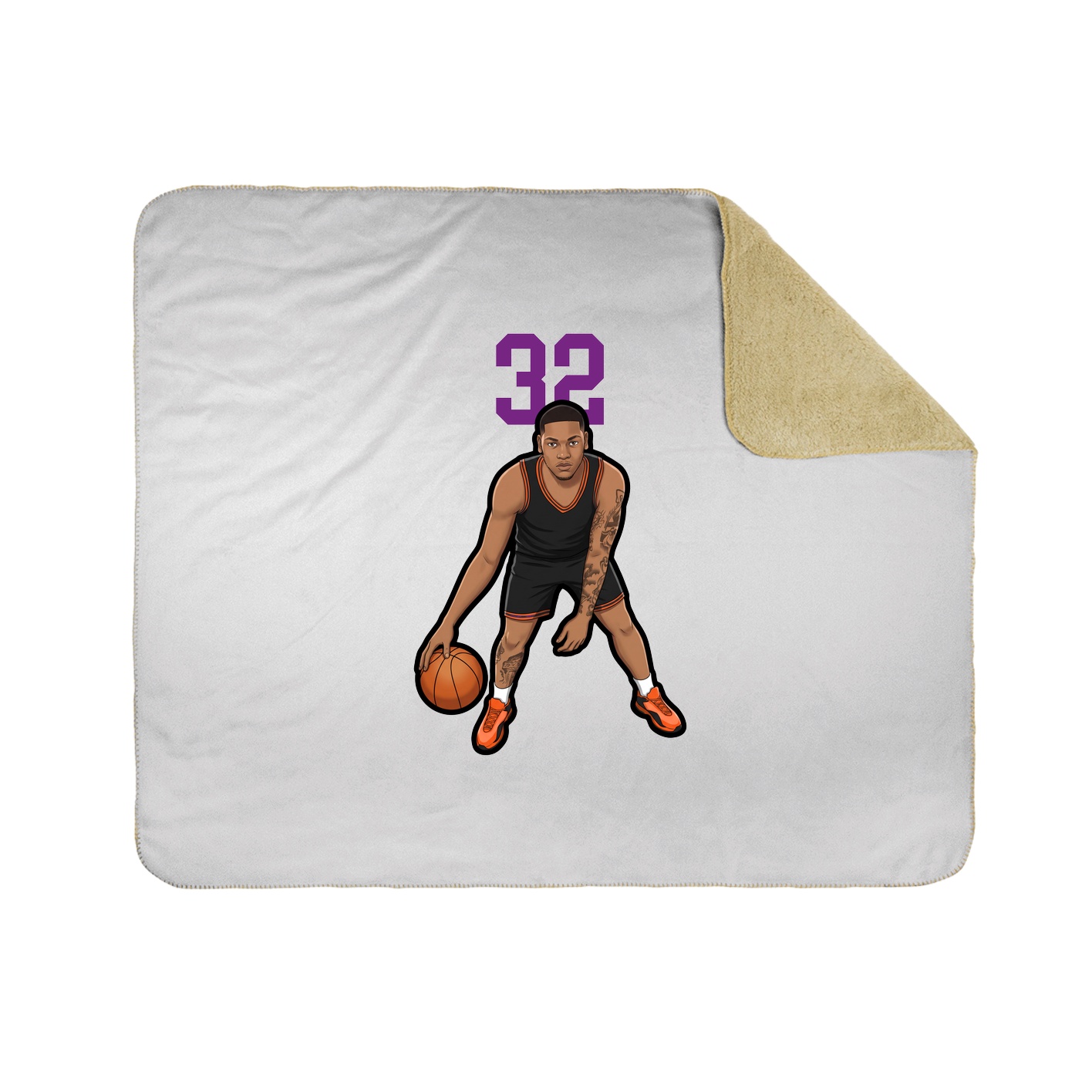 Throw Blanket — Number Top in White