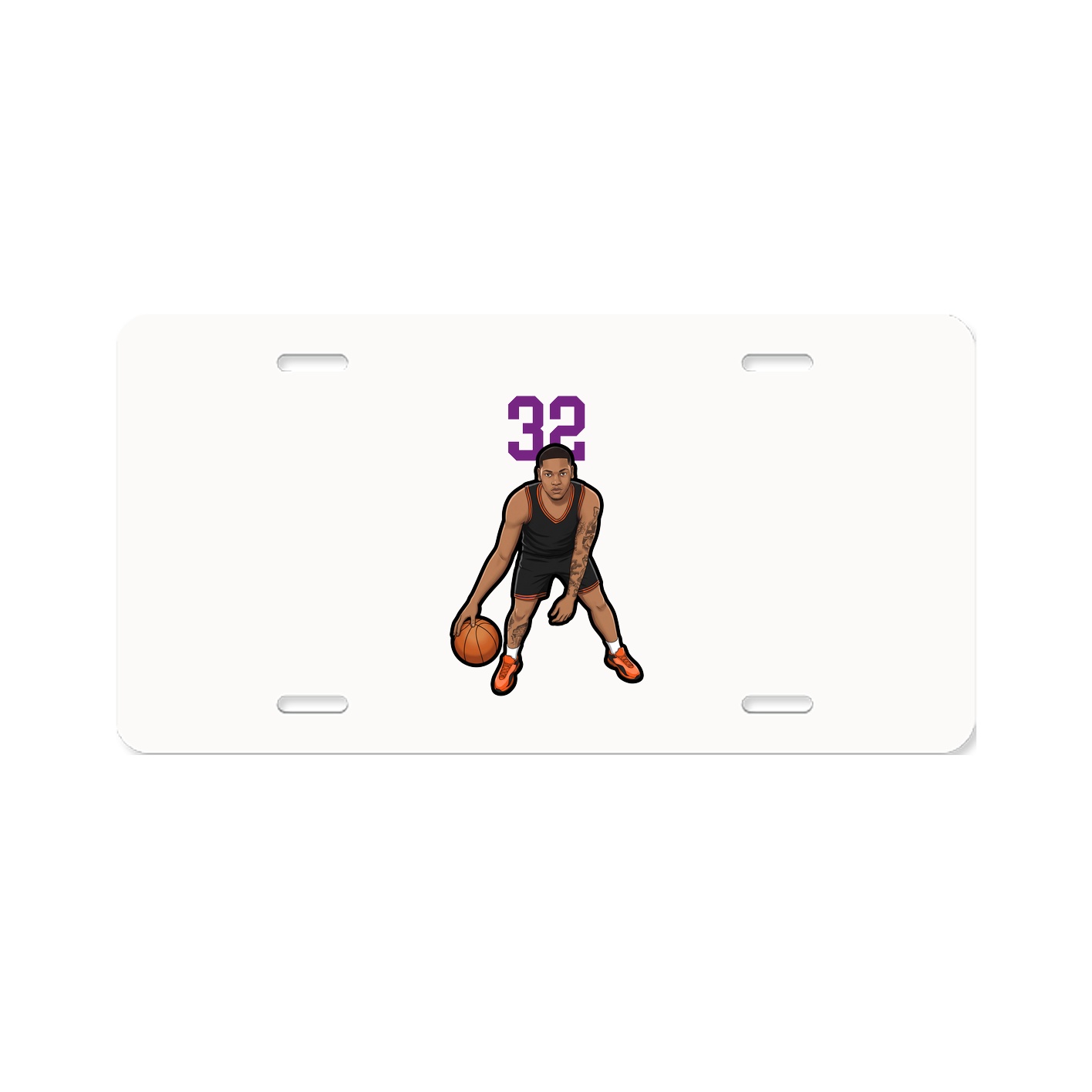 License Plate — Number Top in Classic