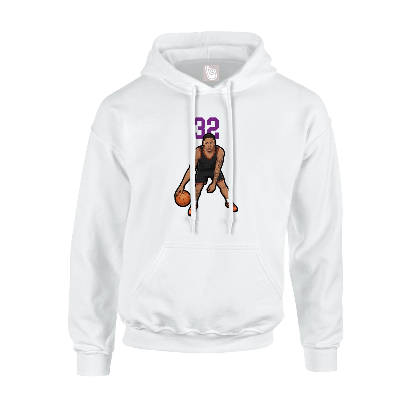 Hoodie — Number Top in White