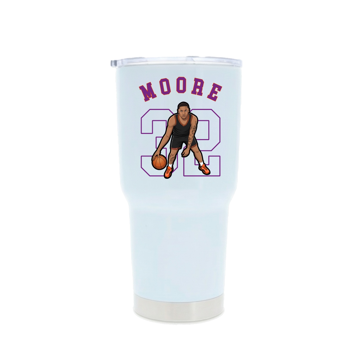 30oz Stainless Steel Tumbler — Shirsey Arch in White