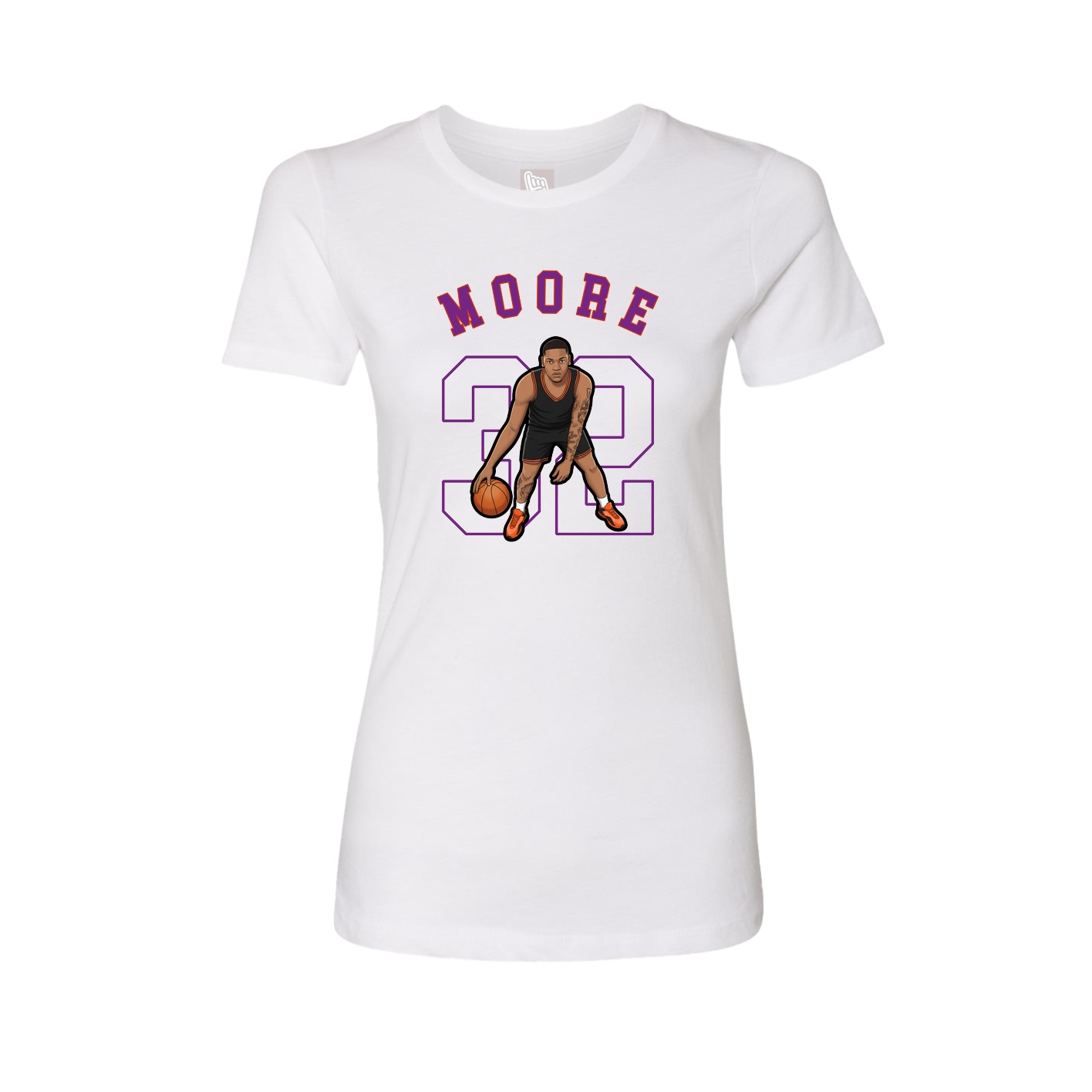 Fitted Women's Tee — Shirsey Arch in White
