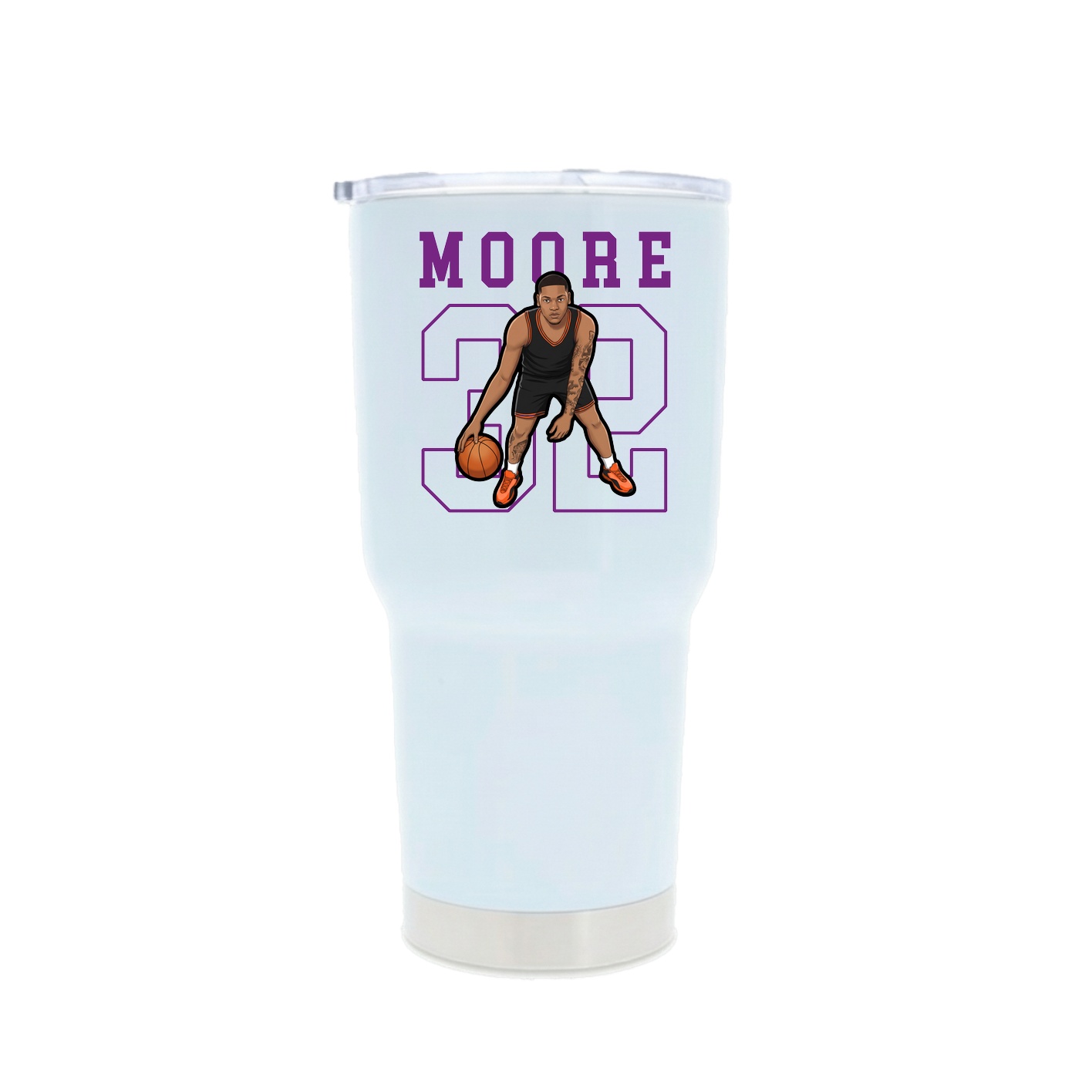 30oz Stainless Steel Tumbler — Shirsey in White