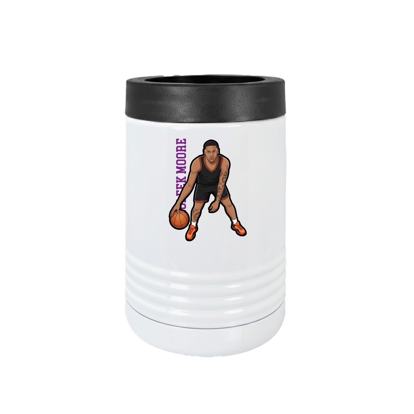 Beverage Holder — Name Vertical in White
