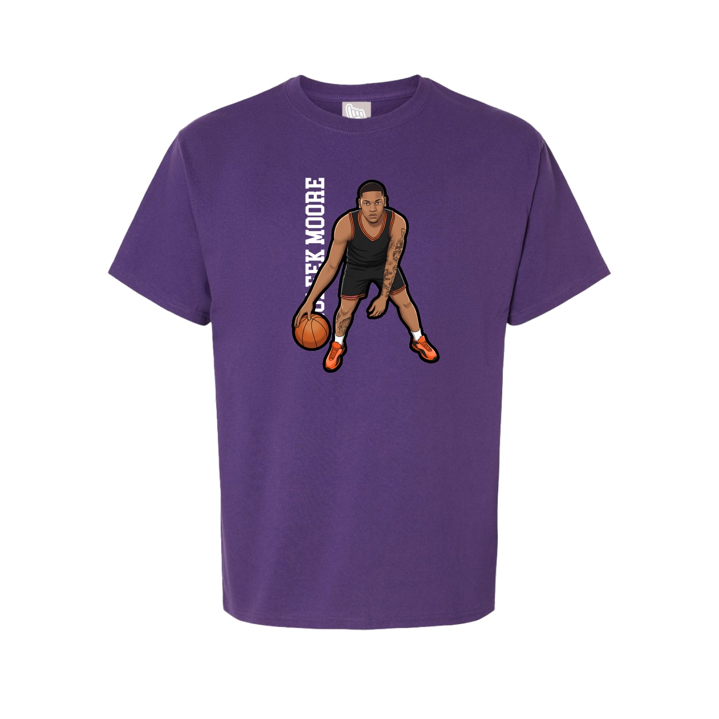 Tee — Name Vertical in Purple