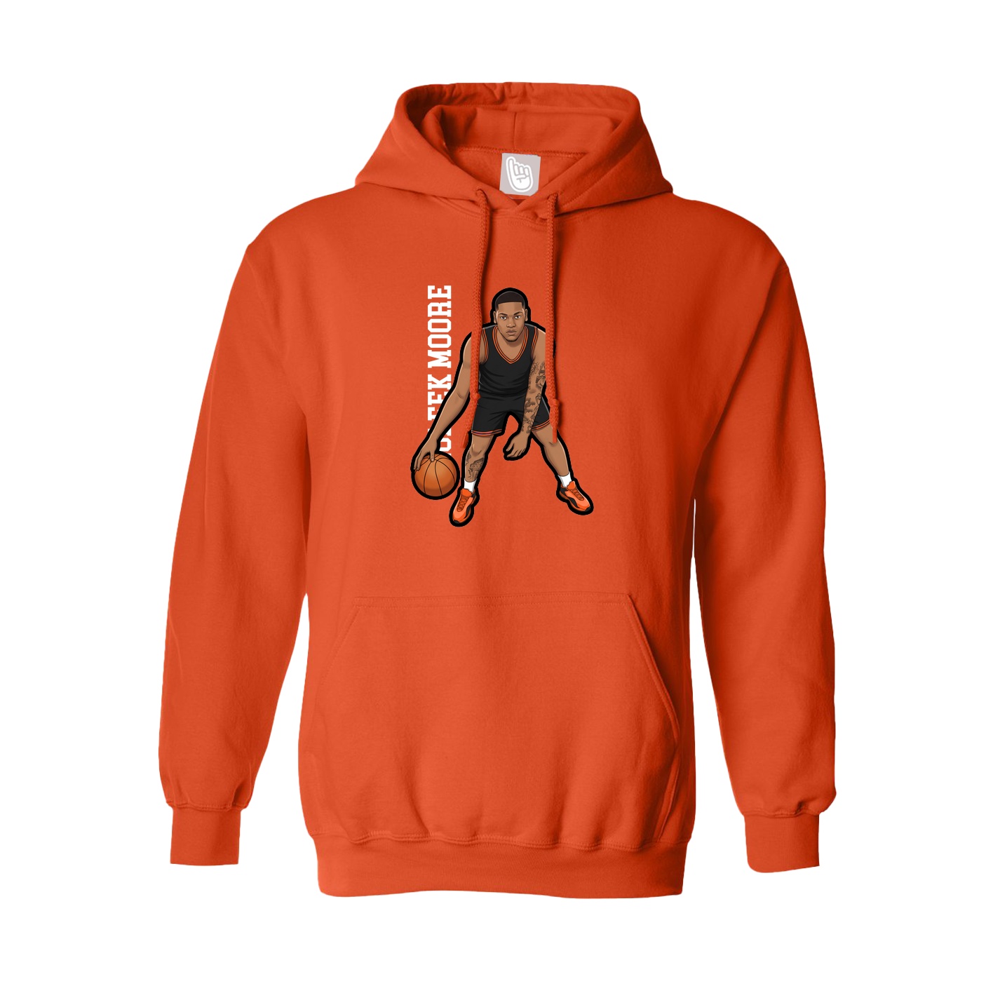 Hoodie — Name Vertical in Orange