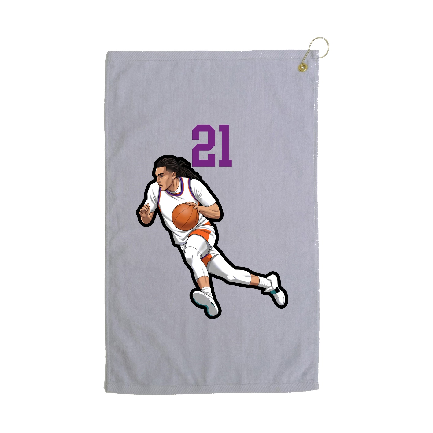 Golf Towel — Number Top in Grey