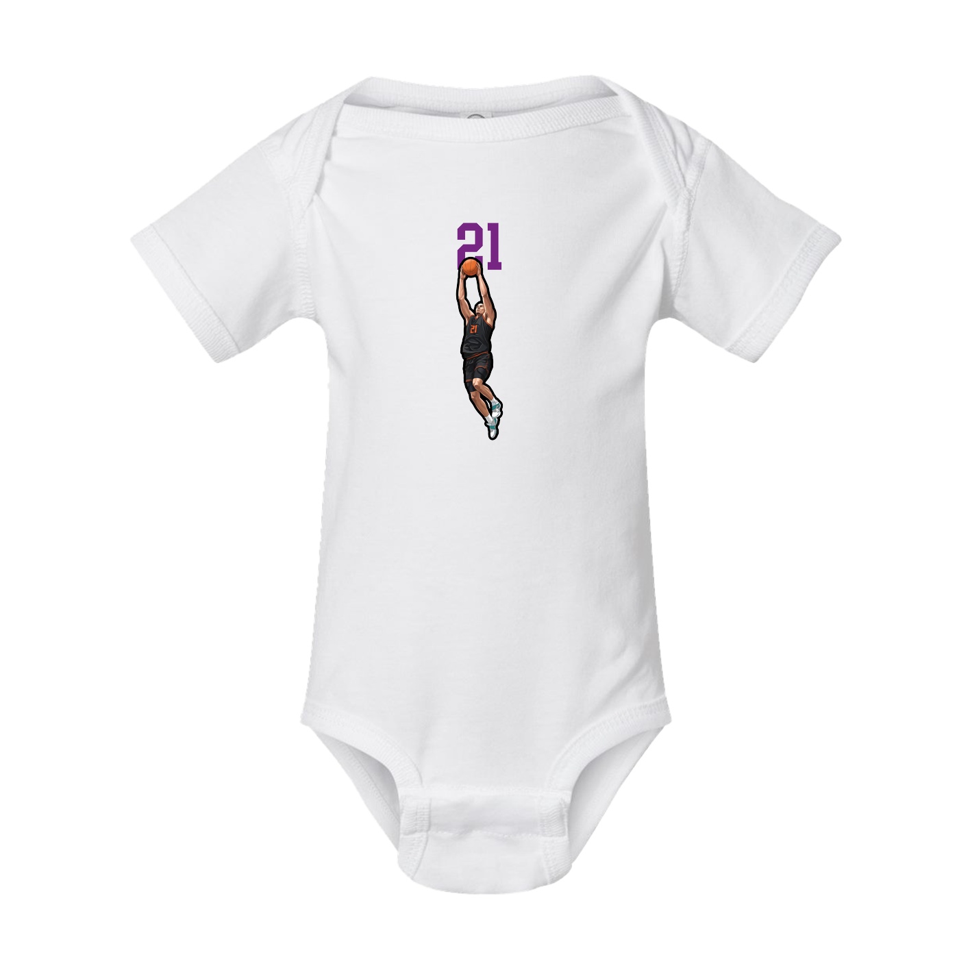 Baby Onesie — Number Top in White