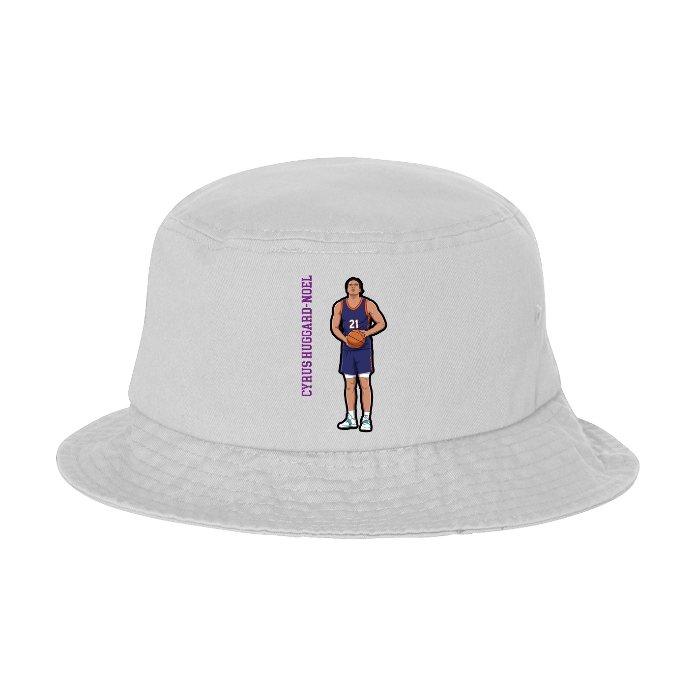 Bucket Cap — Name Vertical in White