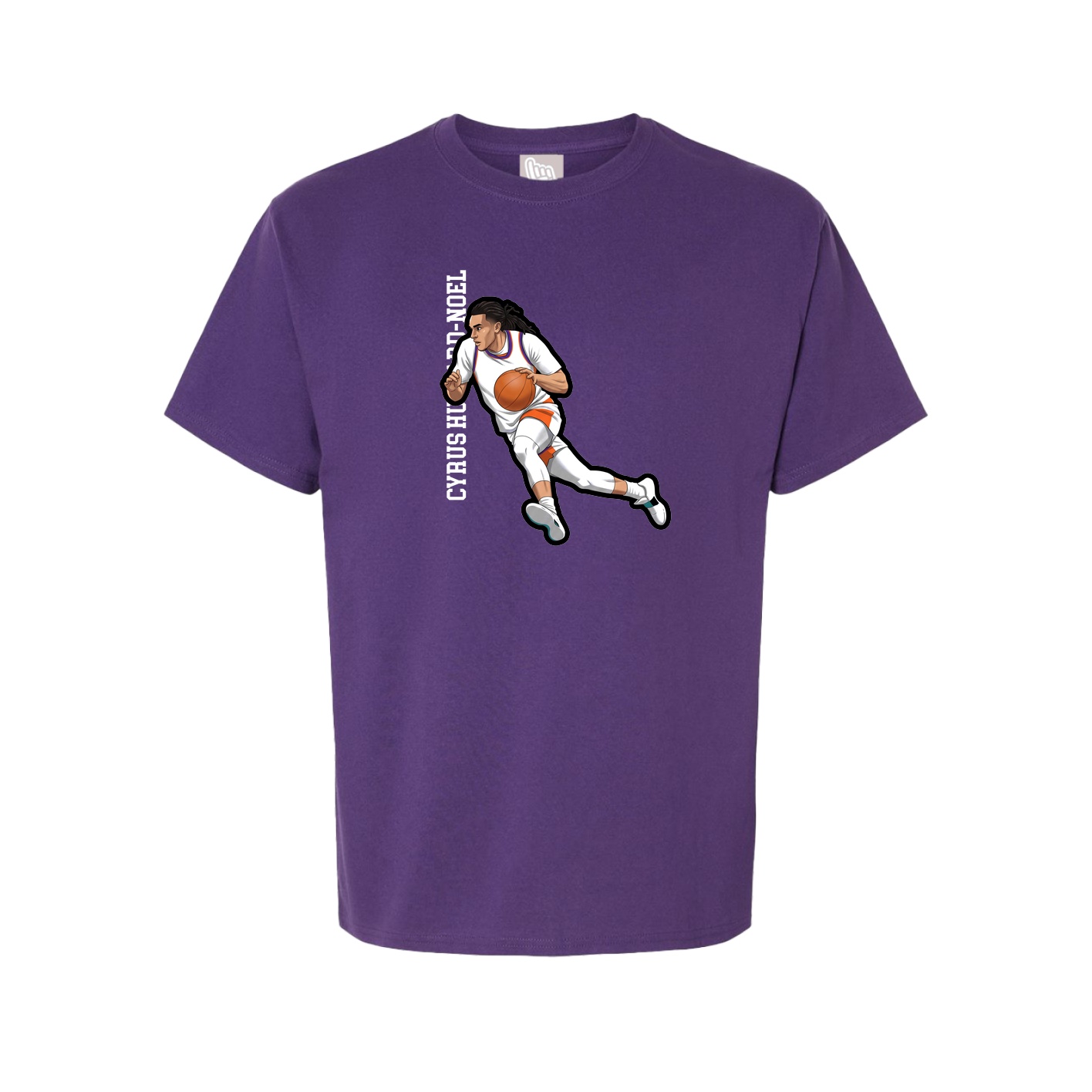 Tee — Name Vertical in Purple