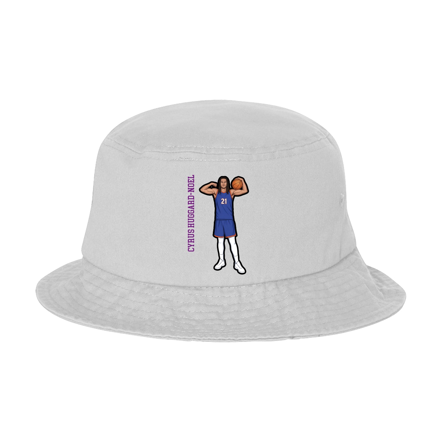 Bucket Cap — Name Vertical in White