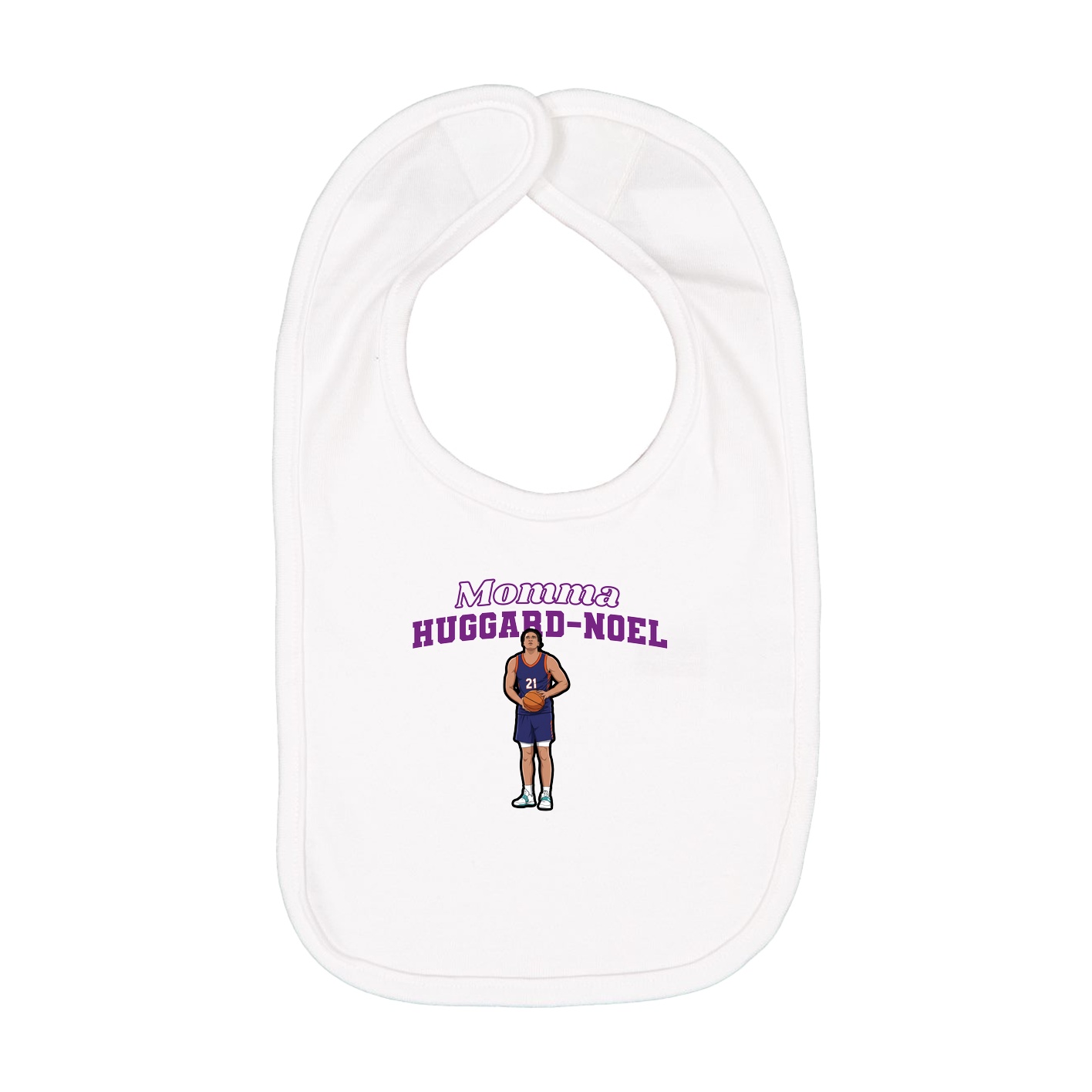 Infant Bib — Mothers Day Block in White
