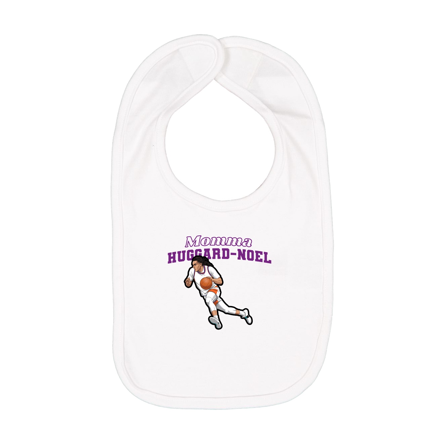Infant Bib — Mothers Day Block in White