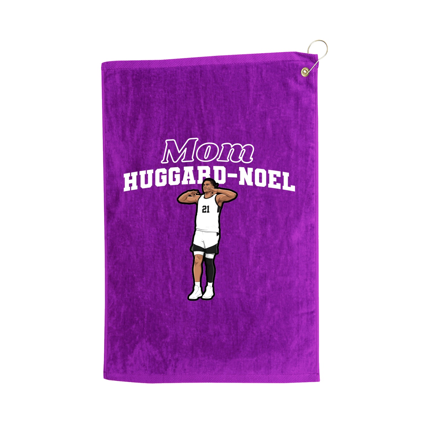 Golf Towel — Mothers Day Block in Purple