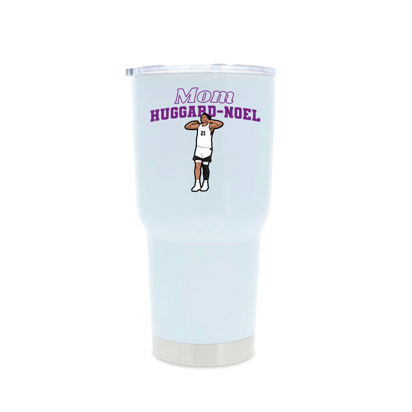 30oz Stainless Steel Tumbler — Mothers Day Block in White